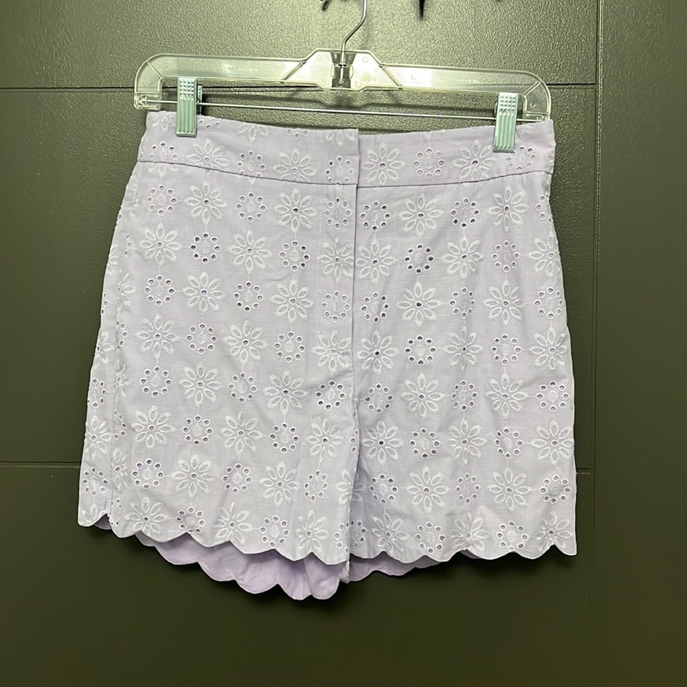 Purple shorts with eyelet detailing from Ann Taylor. Size 0.